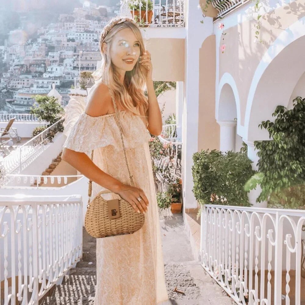 Straw Clutch Purses for Women Rattan Woven Beach Handbag Summer Purse with Detac - Picture 6 of 8